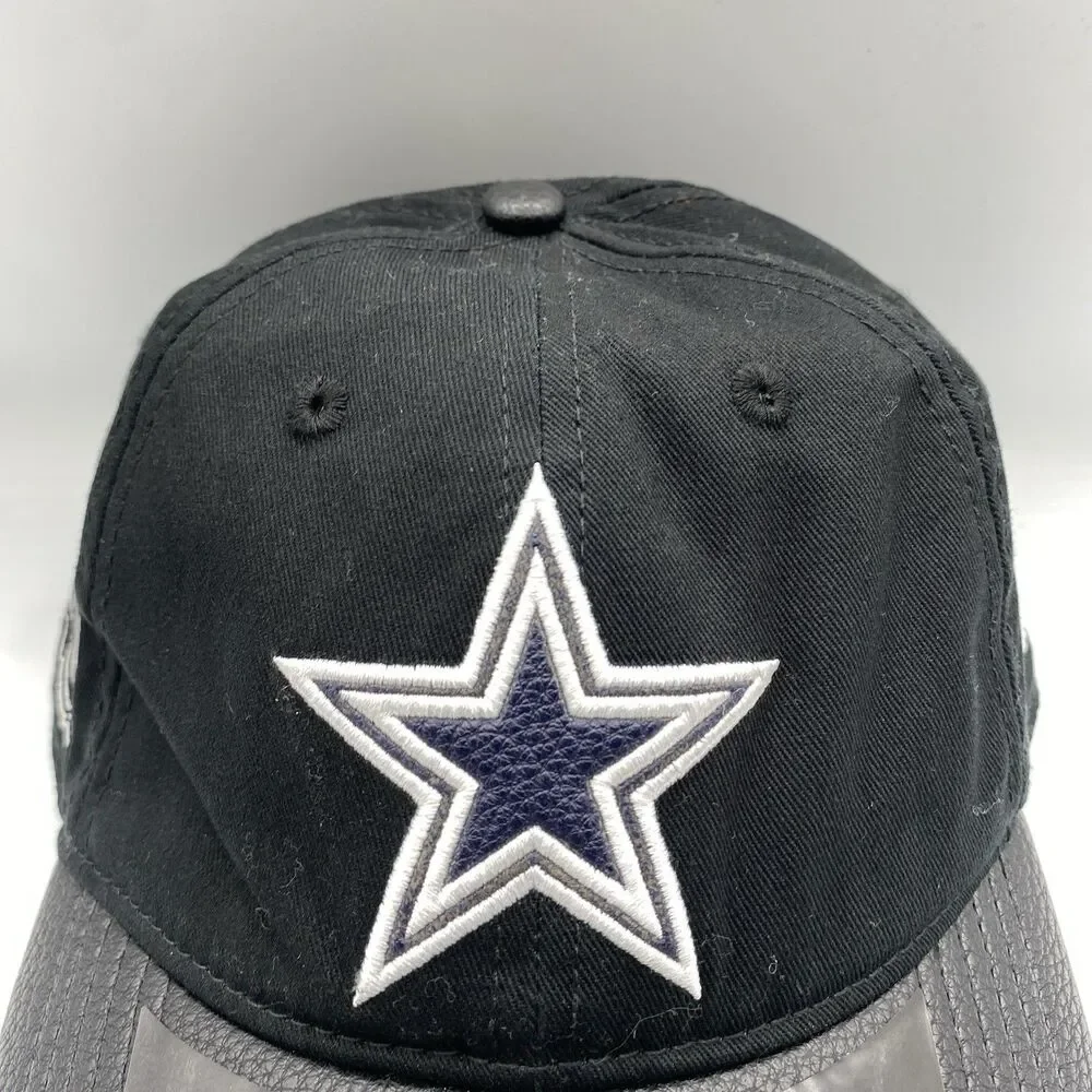 Dallas Cowboys Pro Standard Hat Men OSFA Black Leather Logo NFL Football NWT